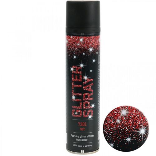 Floristik24 Glitter Spray Rosso 400ml