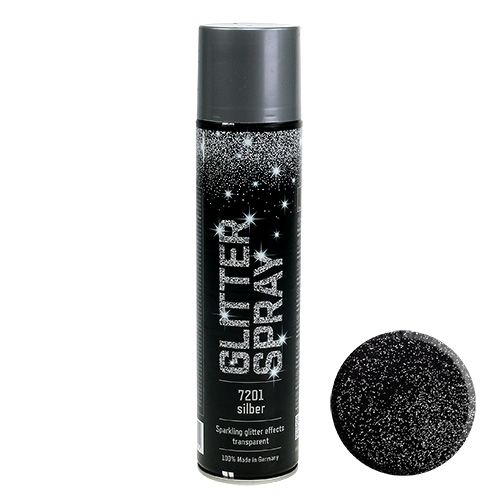 Floristik24 Glitter spray argento 400ml