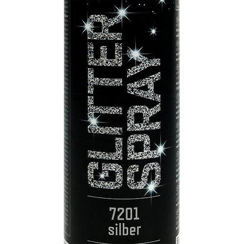 Floristik24 Glitter spray argento 400ml