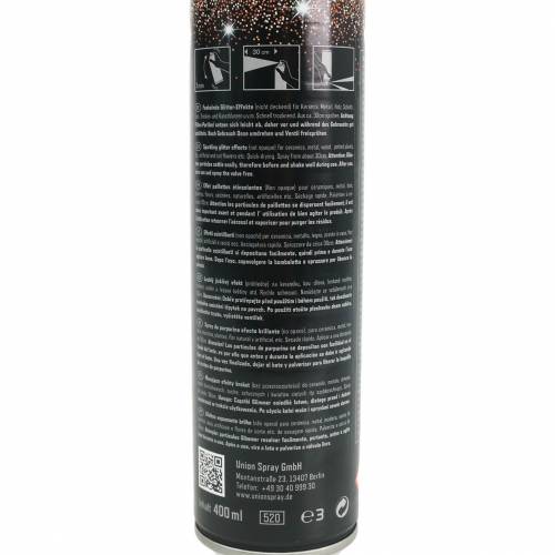 Floristik24 Glitter Spray Vernice Spray Glitter Rame Spray 400ml