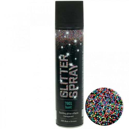 Floristik24 Glitter spray per artigianato vernice spray colorata glitter 400ml