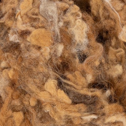 Lana di pecora mélange marrone, lana naturale, sfusa, per lavori artigianali, 250 g | Floristik24.it