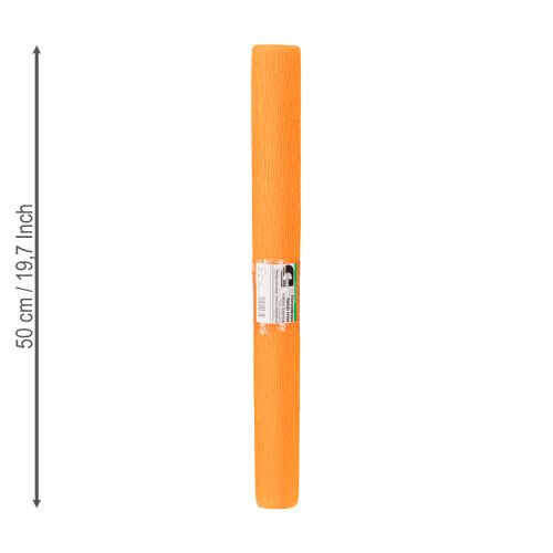 Prodotto Carta crespa fiorista arancione chiaro 50x250cm