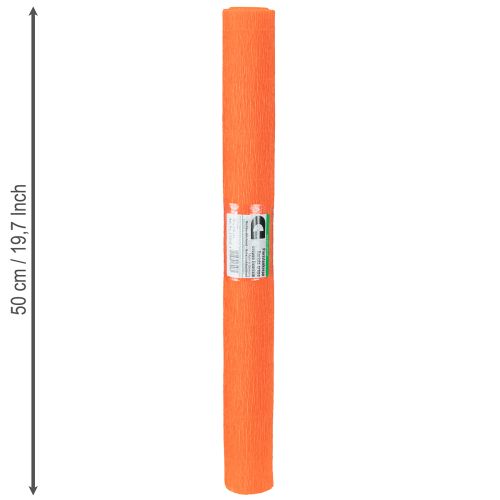 Prodotto Carta crespa fiorista arancione 50x250cm