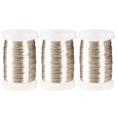 Prodotto Filo per fiorista Filo di mirto champagne 0,30 mm 100 g 3 pz