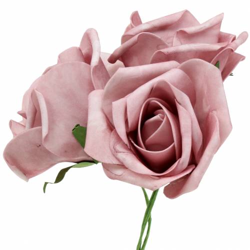 Rosa schiuma Ø10cm rosa antico 8pz
