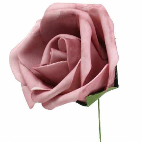 Floristik24 Rosa in schiuma rosa antico Ø15 cm 4 pz