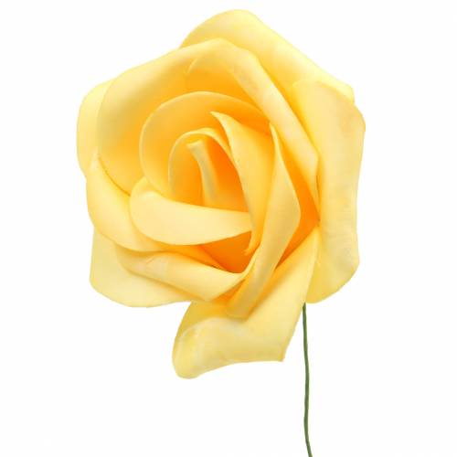 Prodotto Rosa in schiuma gialla Ø15 cm 4 pz
