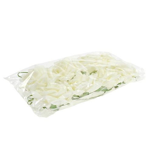 Prodotto Rosa in schiuma Ø 10 cm crema 8 pz