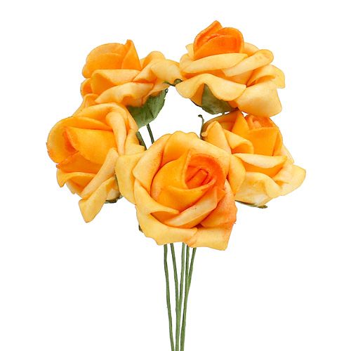 Foam Rose Ø4,5cm albicocca 36p