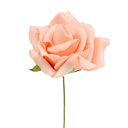 Floristik24 Rose in schiuma Ø 6 cm rosa salmone 27 pz