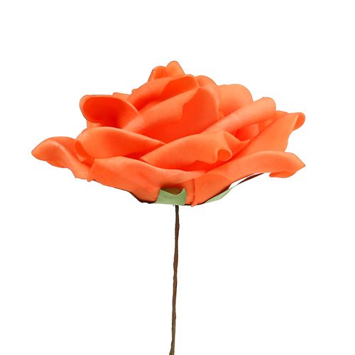Prodotto Rose in schiuma arancioni Ø15cm 4 pz