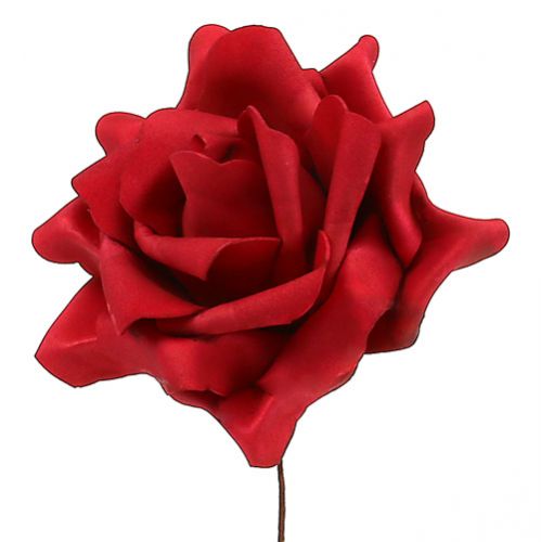 Floristik24 Rosa in schiuma rosa in schiuma rossa Ø15cm 4 pz