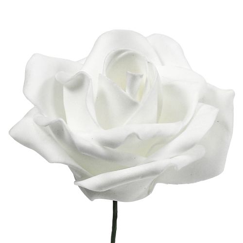 Floristik24 Rose di schiuma bianche Ø5cm 12 pezzi