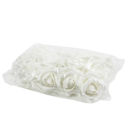 Floristik24 Rose di schiuma bianche Ø5cm 12 pezzi