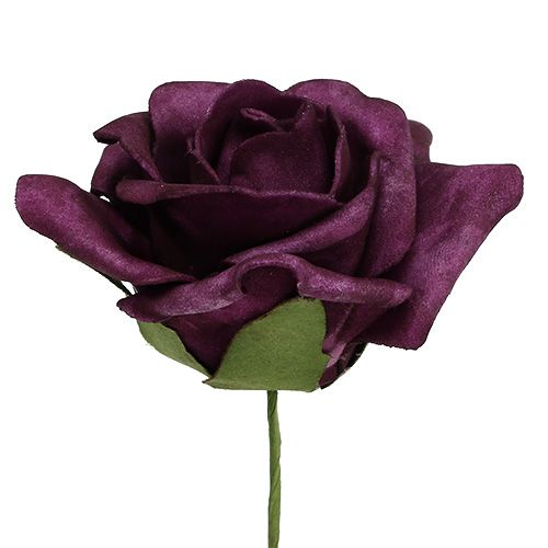 Prodotto Rose in schiuma Ø7,5 cm Malva 18 pz