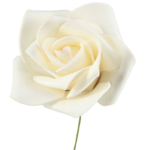 Prodotto Rose di schiuma Vaniglia Rose artificiali Ø6cm 27 pezzi