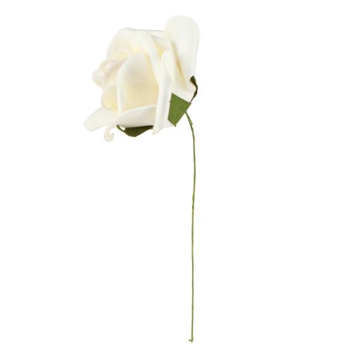 Prodotto Rose di schiuma Vaniglia Rose artificiali Ø6cm 27 pezzi