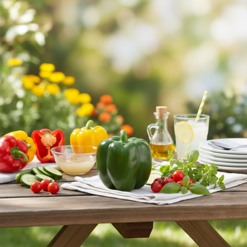 Prodotto Decoro pepe verde manichino alimentare vegetale H10cm