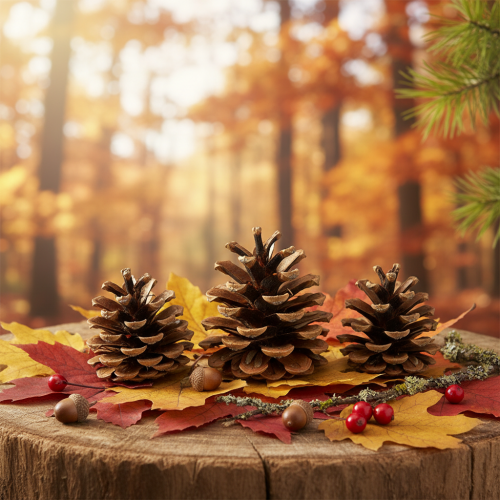 Prodotto Pigne nere 5cm naturali 5pz