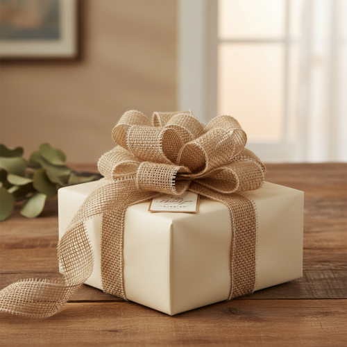 Prodotto Nastro di iuta naturale, largo 5 cm, lungo 40 m