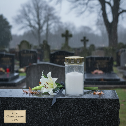 Prodotto Candele funerarie, bianche e oro, Ø5,5 cm, H11,5 cm, durata 24 ore, 12 pezzi