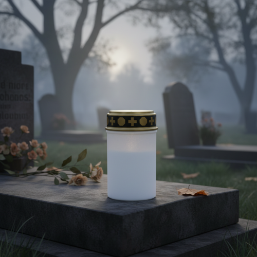 Prodotto Luce tombale a LED bianco, timer bianco caldo alimentato a batteria Ø6,8 H12,2cm