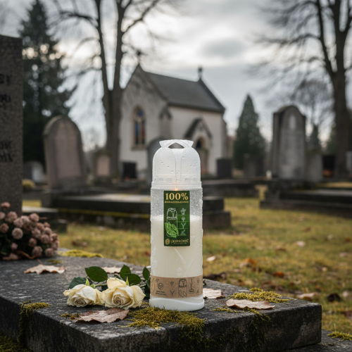 Prodotto Bruciatore settimanale a candela Grave bianco ICP compostabile H24cm