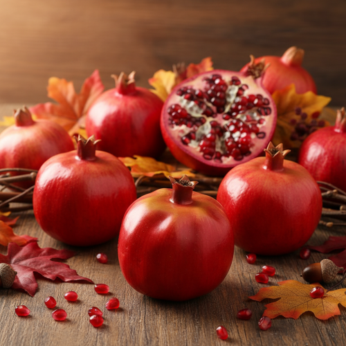 Prodotto Decorazione per finestra rossa artificiale di frutta decorativa di melograno 10,5 cm