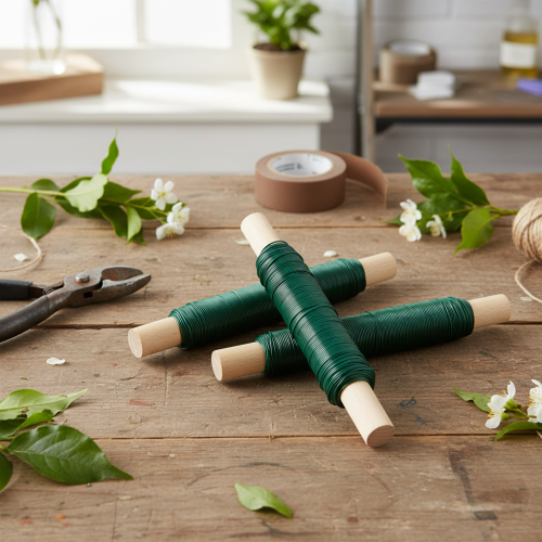 Prodotto Filo per legatura floreale, filo verde 0,65 mm, 100 g, 3 pezzi