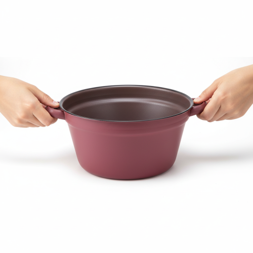 Prodotto Secchio in metallo con manici, vaso decorativo per piante, rosso, Ø20,5cm, H10,5cm