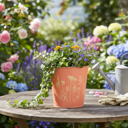 Prodotto Vaso da fiori per albicocchi in metallo Ø11,5cm H11,5cm