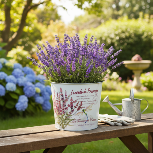 Prodotto Vaso in metallo per lavanda, piccolo, Ø18cm H15.5cm