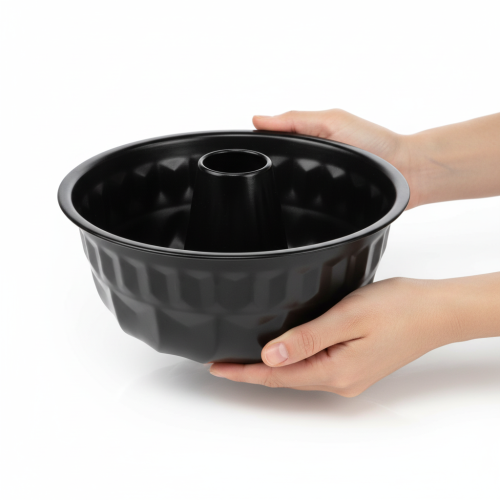 Prodotto Stampo per torta Bundt in metallo nero, Ø23cm, per decorazione cucina.