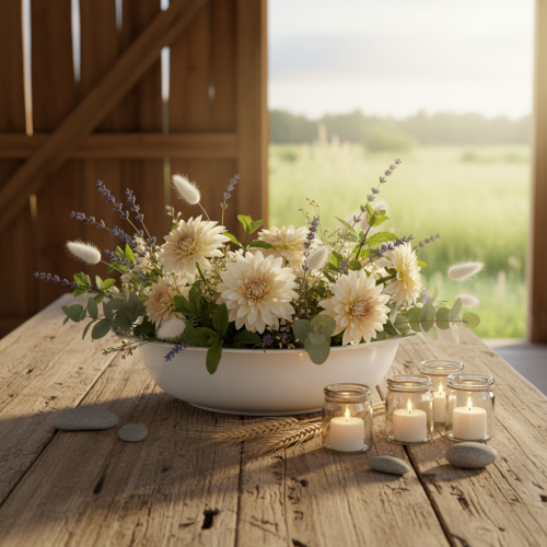 Prodotto Ciotola in metallo, effetto smalto bianco, Ø29cm, H7.5cm