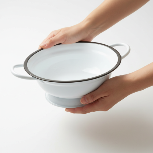 Prodotto Ciotole decorative in metallo, bianche e nere, Ø16,5 cm, H6,5 cm, 4 pezzi