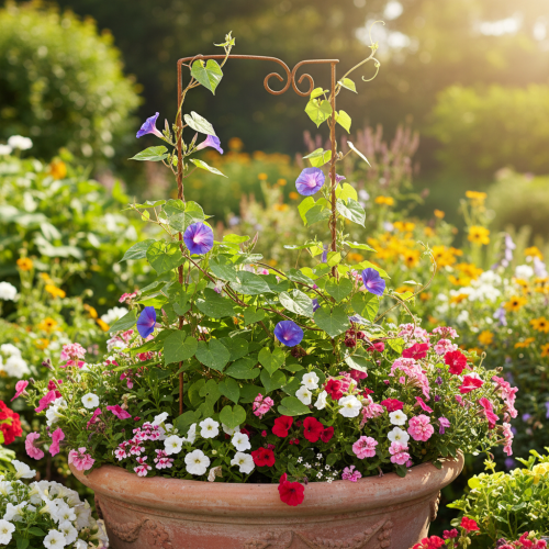 Prodotto Traliccio, supporto per arrampicata, elemento decorativo curvo per aiuole e vasi, 75 cm