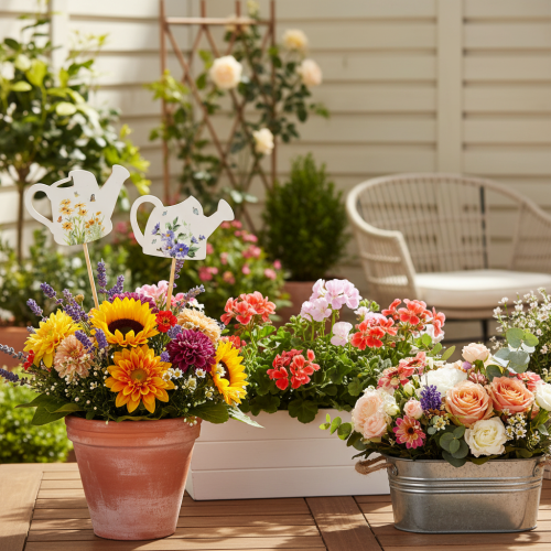 Prodotto Bastoncini decorativi per annaffiatoio, ideali per bouquet e decorazioni floreali da balcone, 34 cm, 12 pezzi
