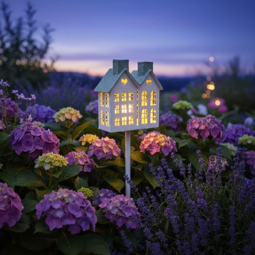 Prodotto Casa per lumini da tè su bastoncino - Decorazione accogliente per un'atmosfera festosa in giardino e sul balcone - 80 cm