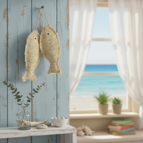 Ciondolo decorativo nautico da appendere, pesce decorativo da appendere, H32cm | Floristik24.it