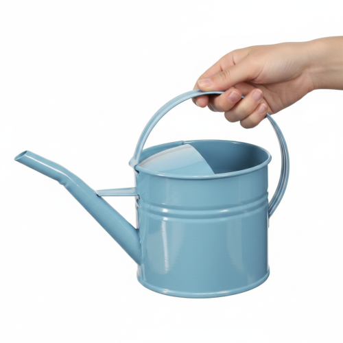 Annaffiatoio decorativo in metallo blu, 28x13x17 cm, 1,25 l, per giardino e balcone. | Floristik24.it