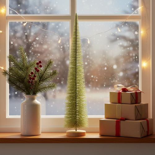 Albero di Natale artificiale, albero decorativo su base in legno, 60 cm | Floristik24.it