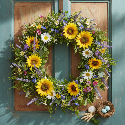 Ghirlanda di rami per porta, grande decorazione 40 cm | Floristik24.it