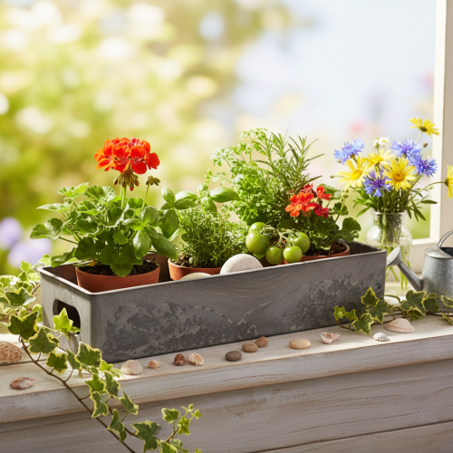 Vassoio rettangolare compatto, versatile per decorazione e coltivazione, 23 cm | Floristik24.it