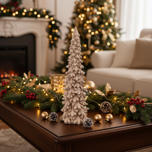Albero di Natale decorativo innevato per decorazioni invernali, 34 cm | Floristik24.it