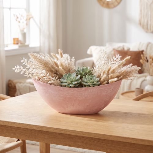 Ciotola decorativa per piante rosa 34cm x 11cm H11cm | Floristik24.it