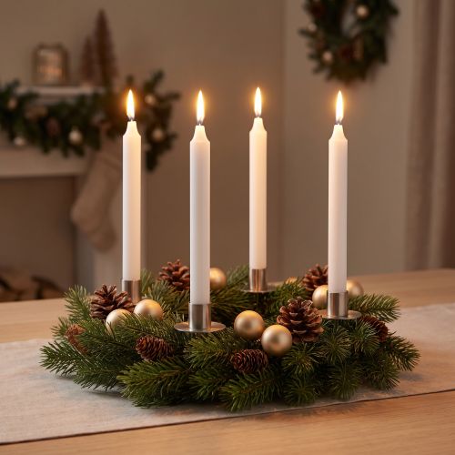 Prodotto Candele in PURA cera candele stick bianche 250/23mm cera naturale 4 pz