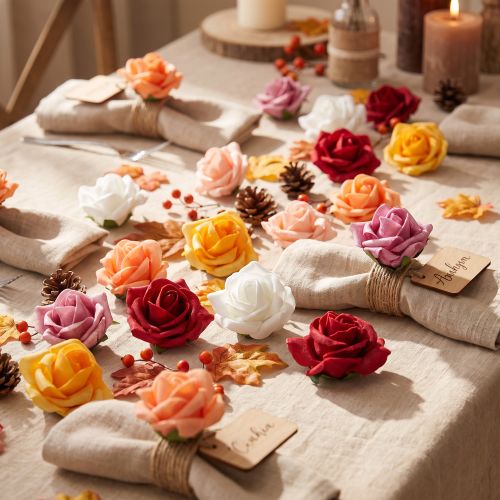 Rosa in schiuma Ø4,5 cm diversi colori 36 pz | Floristik24.it