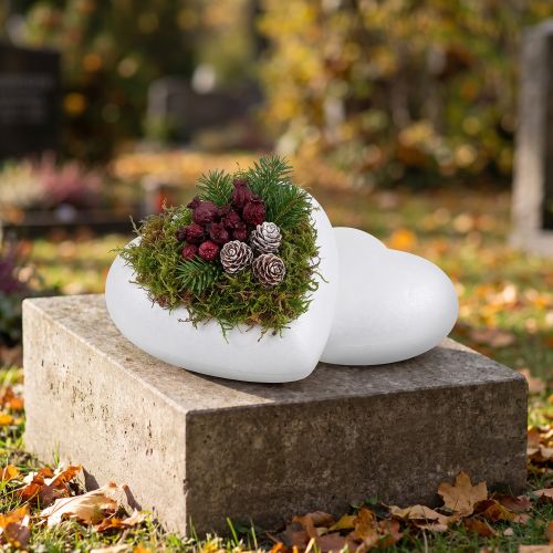 Cuore in polistirolo curvo medio 11cm 2pz | Floristik24.it