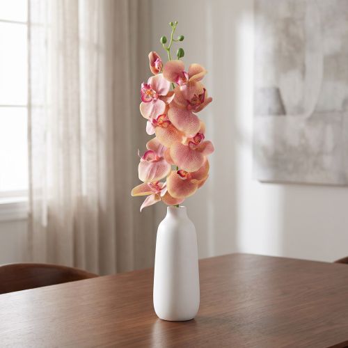 Prodotto Orchidea Phalaenopsis artificiale 9 fiori rosa vaniglia 96 cm